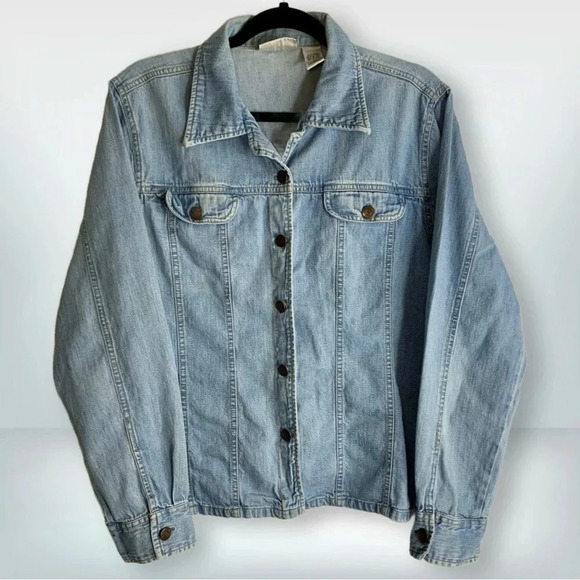 bill blass Jackets & Blazers - Vintage Bill Blass Jeans Denim Button Down Jacket, size L